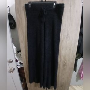 Black Wide-Leg Knit Pants